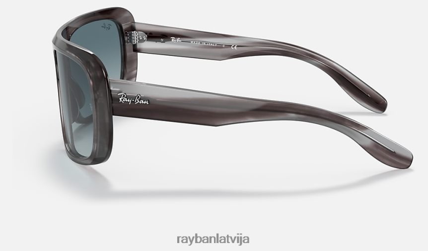 Blērs pulēts pelēks/zils F0L86X502 vīriešiem Ray-Ban saulesbrilles