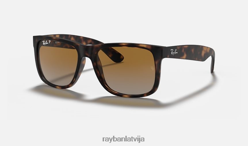 Džastina klasika matēts havana/brūns/pelēks F0L86X35 vīriešiem Ray-Ban saulesbrilles