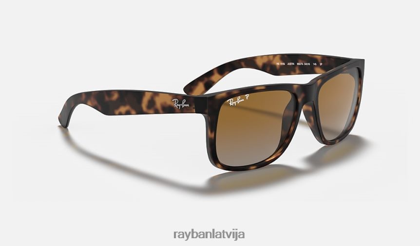 Džastina klasika matēts havana/brūns/pelēks F0L86X35 vīriešiem Ray-Ban saulesbrilles
