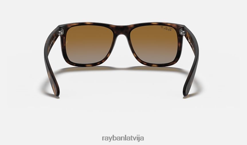 Džastina klasika matēts havana/brūns/pelēks F0L86X35 vīriešiem Ray-Ban saulesbrilles