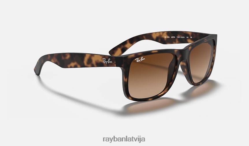Džastina klasika matēts havana/tumši brūns F0L86X39 vīriešiem Ray-Ban saulesbrilles