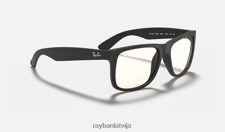 Džastins skaidrs matēts melns/dzidrs F0L86X1003 vīriešiem Ray-Ban saulesbrilles