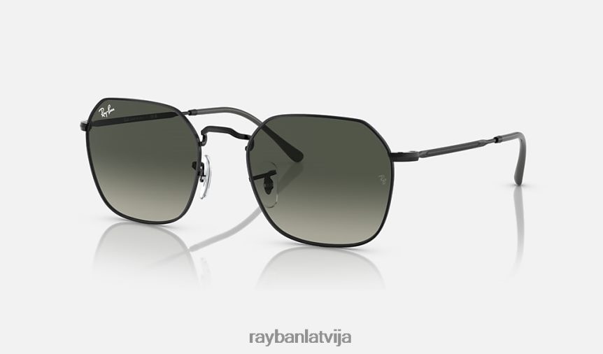 Džims pulēta melna/pelēka F0L86X181 vīriešiem Ray-Ban saulesbrilles