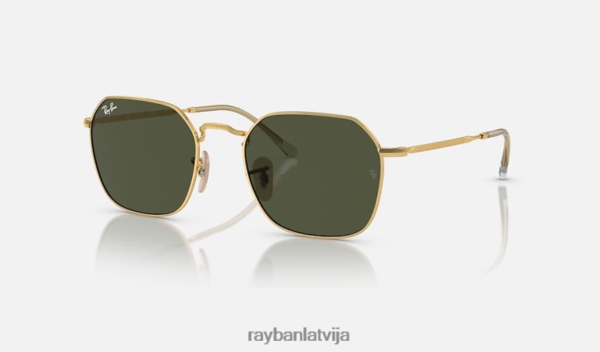 Džims pulēts zelts/zaļš F0L86X177 vīriešiem Ray-Ban saulesbrilles