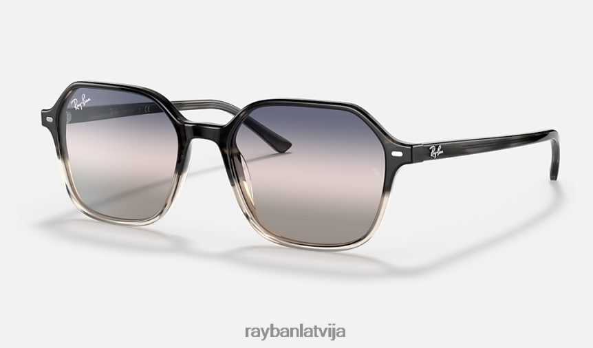 Džons divgradients pulēta pelēka havana/rozā/zila F0L86X1130 vīriešiem Ray-Ban saulesbrilles
