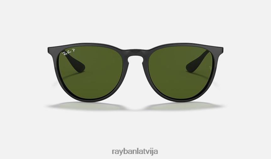Erika klasika pulēta melna/zaļa F0L86X151 vīriešiem Ray-Ban saulesbrilles