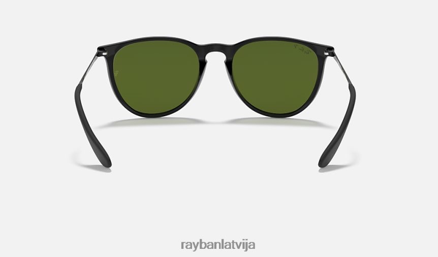 Erika klasika pulēta melna/zaļa F0L86X151 vīriešiem Ray-Ban saulesbrilles