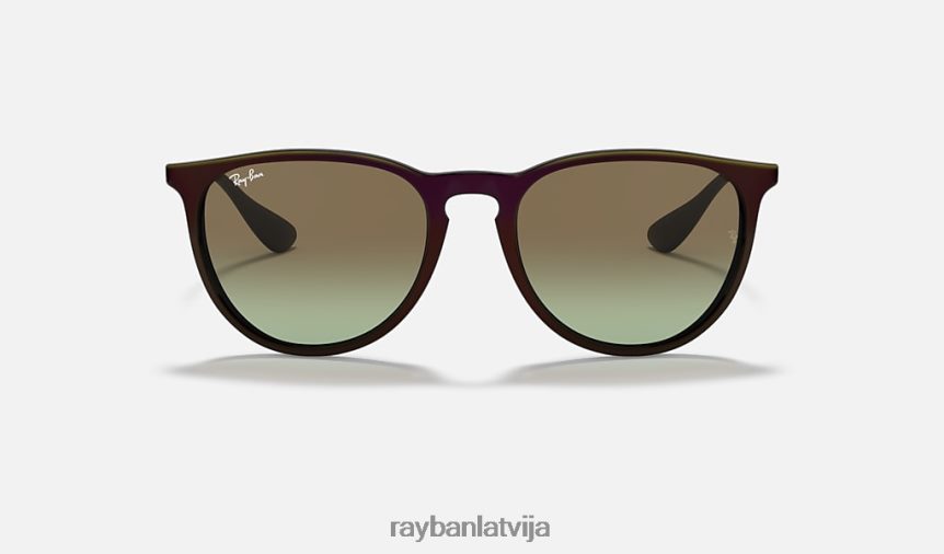 Erika klasika pulēta melna/zaļa/brūna F0L86X154 vīriešiem Ray-Ban saulesbrilles