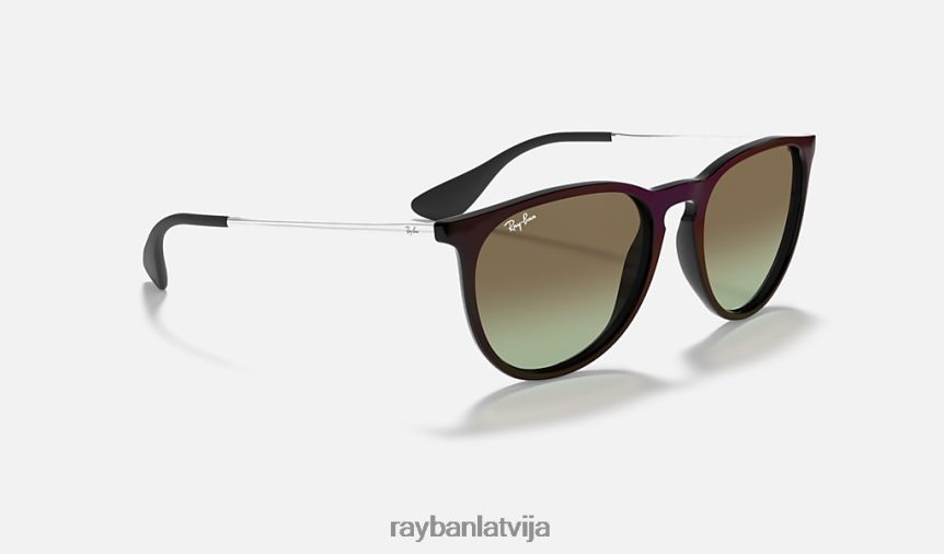 Erika klasika pulēta melna/zaļa/brūna F0L86X154 vīriešiem Ray-Ban saulesbrilles