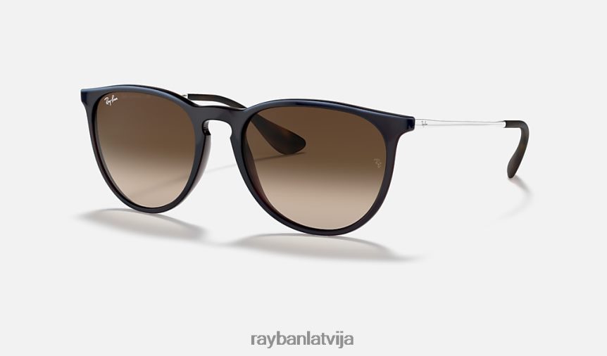 Erika klasika pulēta zila/brūna F0L86X153 vīriešiem Ray-Ban saulesbrilles