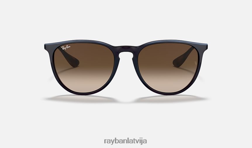 Erika klasika pulēta zila/brūna F0L86X153 vīriešiem Ray-Ban saulesbrilles