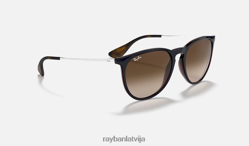 Erika klasika pulēta zila/brūna F0L86X153 vīriešiem Ray-Ban saulesbrilles