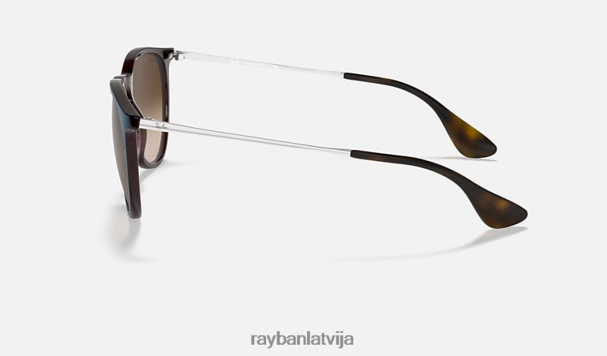 Erika klasika pulēta zila/brūna F0L86X153 vīriešiem Ray-Ban saulesbrilles