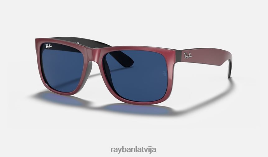 Justin krāsu maisījums pulēta bordo/tumši zila F0L86X88 vīriešiem Ray-Ban saulesbrilles