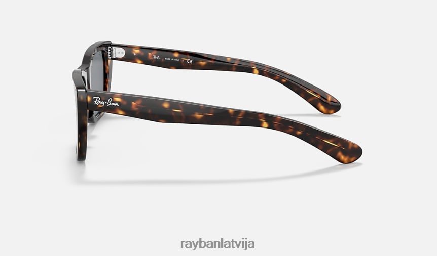 Karību jūras reģionā pulēta spīdīga havana/tumši zila F0L86X414 vīriešiem Ray-Ban saulesbrilles