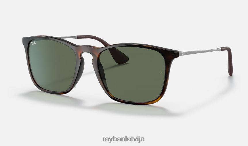 Kriss pulēta gaiša havana/zaļa F0L86X231 vīriešiem Ray-Ban saulesbrilles