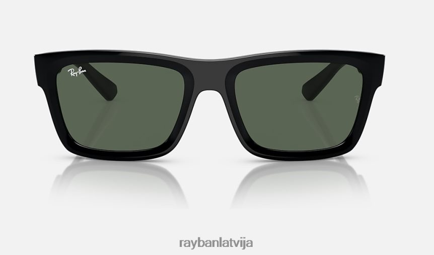 Vorena bioloģiskās bāzes pulēta melna/tumši zaļa F0L86X164 vīriešiem Ray-Ban saulesbrilles