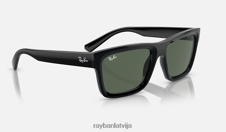 Vorena bioloģiskās bāzes pulēta melna/tumši zaļa F0L86X164 vīriešiem Ray-Ban saulesbrilles