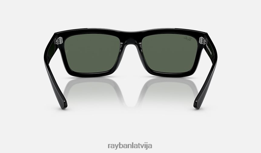 Vorena bioloģiskās bāzes pulēta melna/tumši zaļa F0L86X164 vīriešiem Ray-Ban saulesbrilles