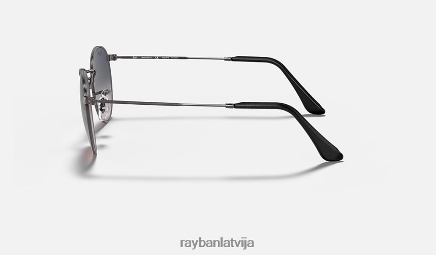 apaļa metāla kolekcija pulēts gunmetāls/zils/pelēks F0L86X614 vīriešiem Ray-Ban saulesbrilles