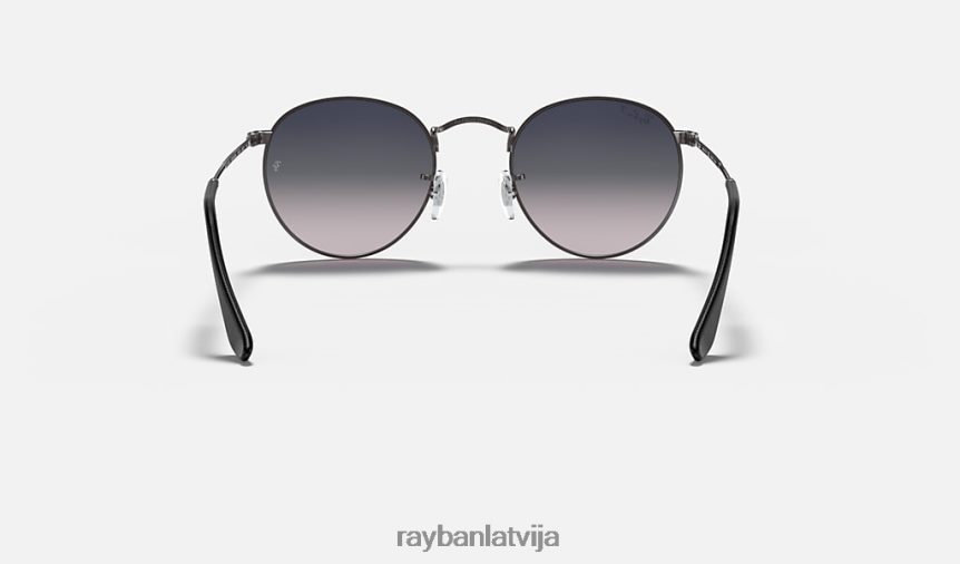 apaļa metāla kolekcija pulēts gunmetāls/zils/pelēks F0L86X614 vīriešiem Ray-Ban saulesbrilles