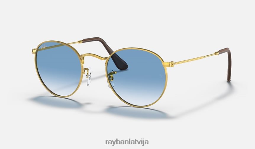 apaļa metāla kolekcija pulēts zelts/gaiši zils F0L86X616 vīriešiem Ray-Ban saulesbrilles