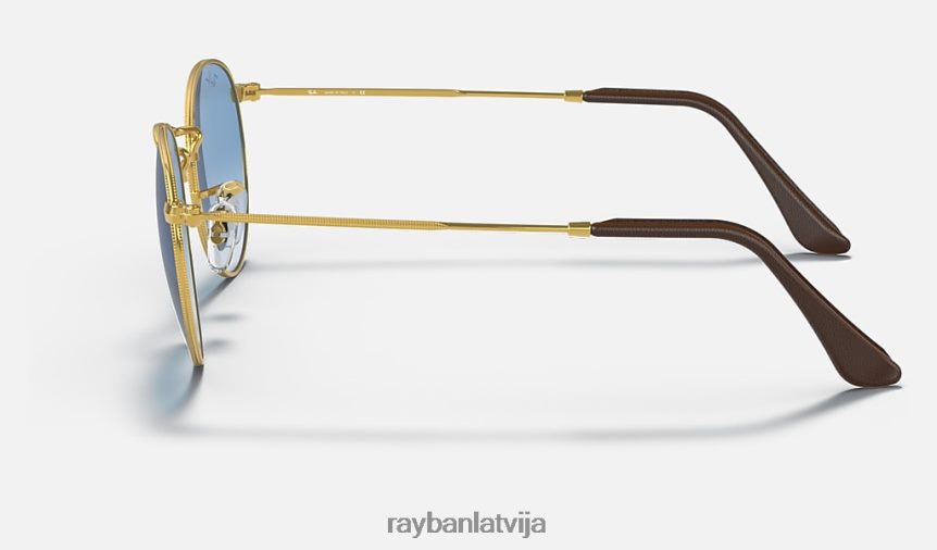 apaļa metāla kolekcija pulēts zelts/gaiši zils F0L86X616 vīriešiem Ray-Ban saulesbrilles
