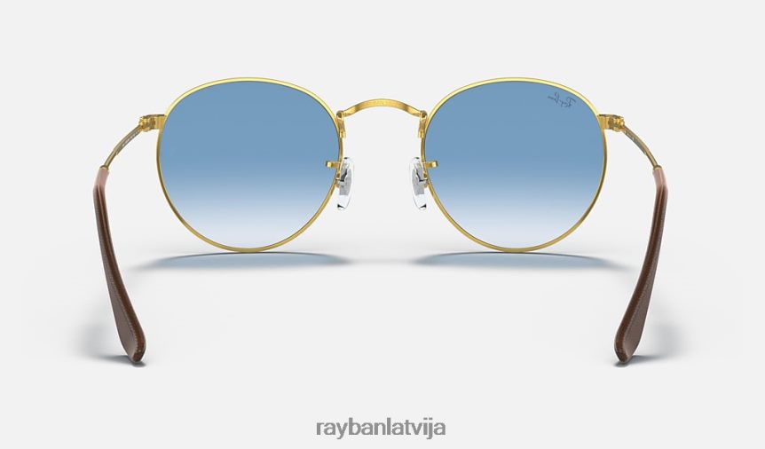 apaļa metāla kolekcija pulēts zelts/gaiši zils F0L86X616 vīriešiem Ray-Ban saulesbrilles