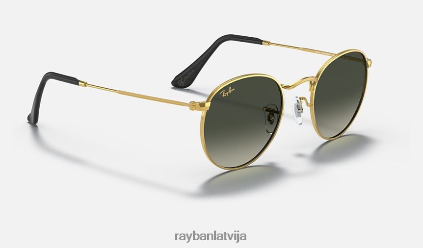 apaļa metāla kolekcija pulēts zelts/pelēks F0L86X615 vīriešiem Ray-Ban saulesbrilles