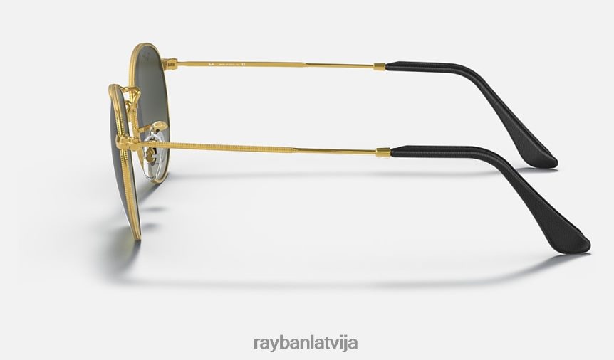 apaļa metāla kolekcija pulēts zelts/pelēks F0L86X615 vīriešiem Ray-Ban saulesbrilles