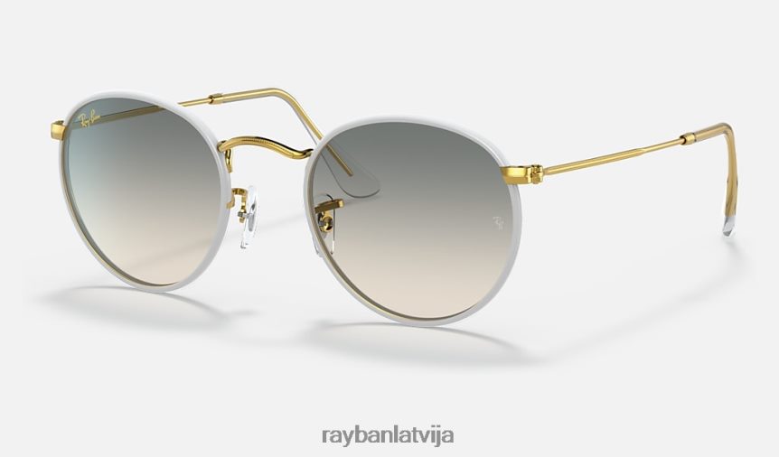 apaļa metāla pilnkrāsu leģenda pulēta pelēka/gaiši pelēka F0L86X923 vīriešiem Ray-Ban saulesbrilles