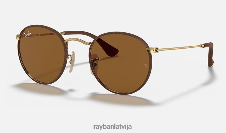 apaļš amatniecība pulēta brūna/brūna F0L86X936 vīriešiem Ray-Ban saulesbrilles