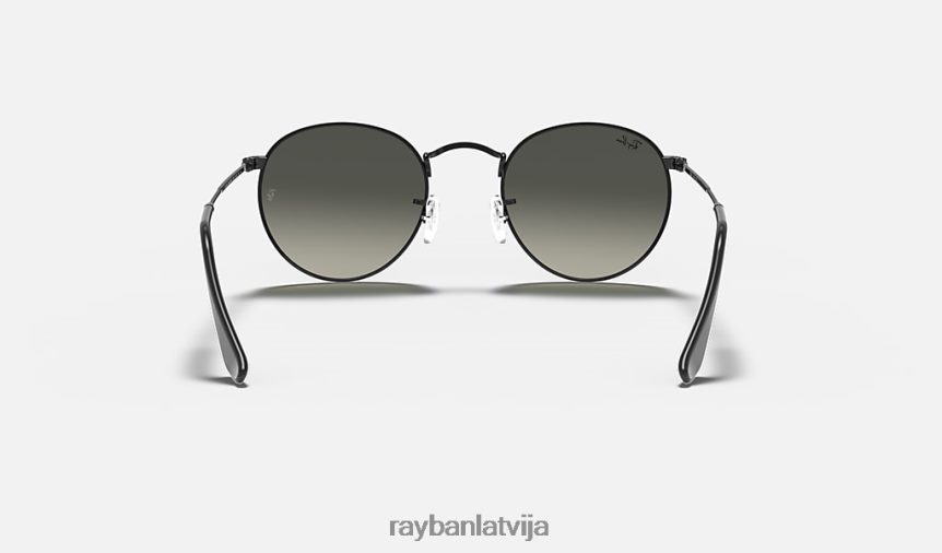 apaļas plakanas lēcas pulēta melna/pelēka F0L86X638 vīriešiem Ray-Ban saulesbrilles