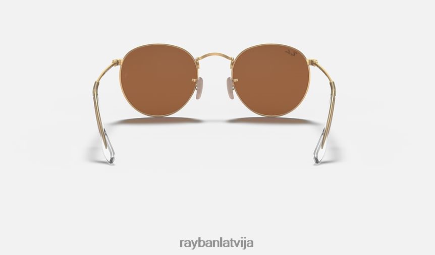 apaļas zibspuldzes lēcas matēts zelts/varš F0L86X1525 vīriešiem Ray-Ban saulesbrilles