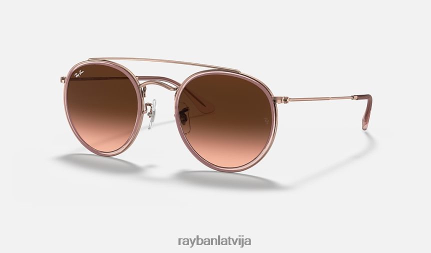apaļš dubultais tilts pulēts varš/brūns F0L86X279 vīriešiem Ray-Ban saulesbrilles