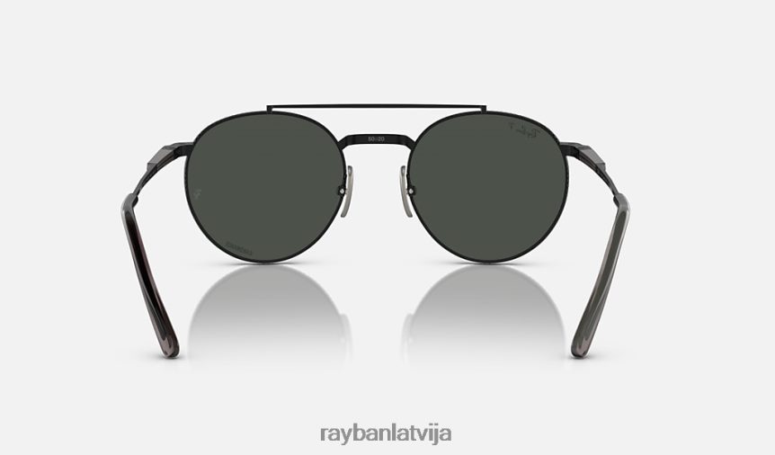 apaļš ii titāns pulēta melna/tumši pelēka F0L86X1461 vīriešiem Ray-Ban saulesbrilles