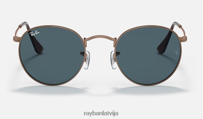 apaļš metāls antīks matēts bronzas varš/zils F0L86X613 vīriešiem Ray-Ban saulesbrilles