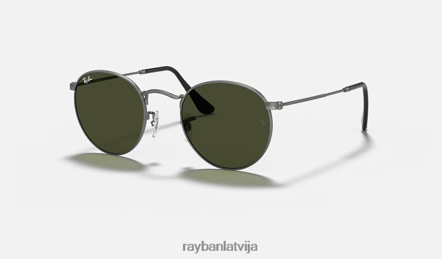 apaļš metāls matēts gunmetāls/zaļš F0L86X26 vīriešiem Ray-Ban saulesbrilles