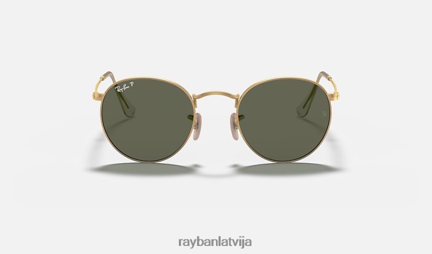 apaļš metāls matēts zelts/zaļš F0L86X29 vīriešiem Ray-Ban saulesbrilles
