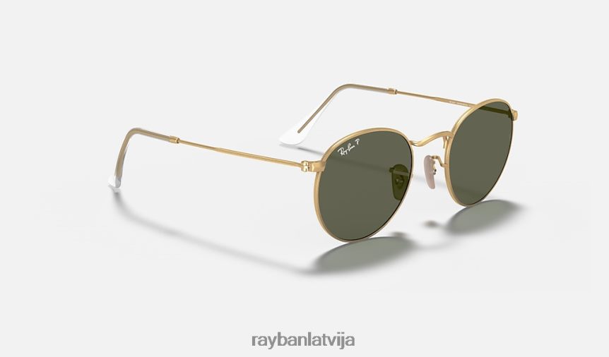 apaļš metāls matēts zelts/zaļš F0L86X29 vīriešiem Ray-Ban saulesbrilles