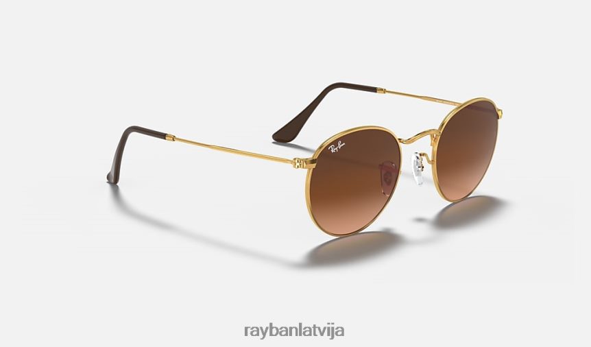 apaļš metāls pulēta gaiši bronza/rozā/brūna F0L86X30 vīriešiem Ray-Ban saulesbrilles