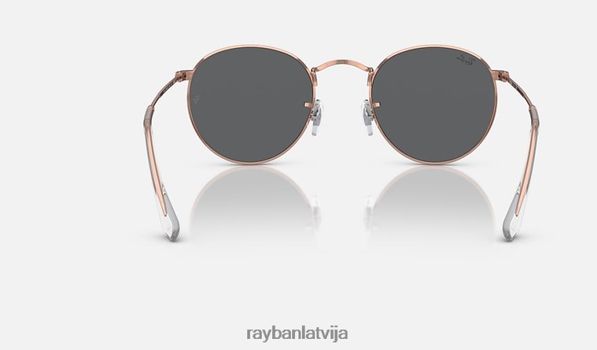 apaļš metāls pulēts rozā zelts/tumši pelēks F0L86X393 vīriešiem Ray-Ban saulesbrilles