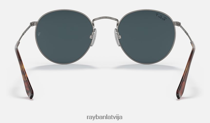 apaļš titāns pulēts gunmetāls/zils/zelts F0L86X598 vīriešiem Ray-Ban saulesbrilles