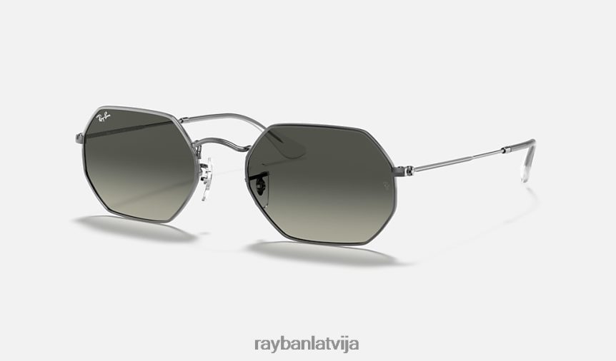 astoņstūra klasika pulēts gunmetāls/pelēks F0L86X885 vīriešiem Ray-Ban saulesbrilles
