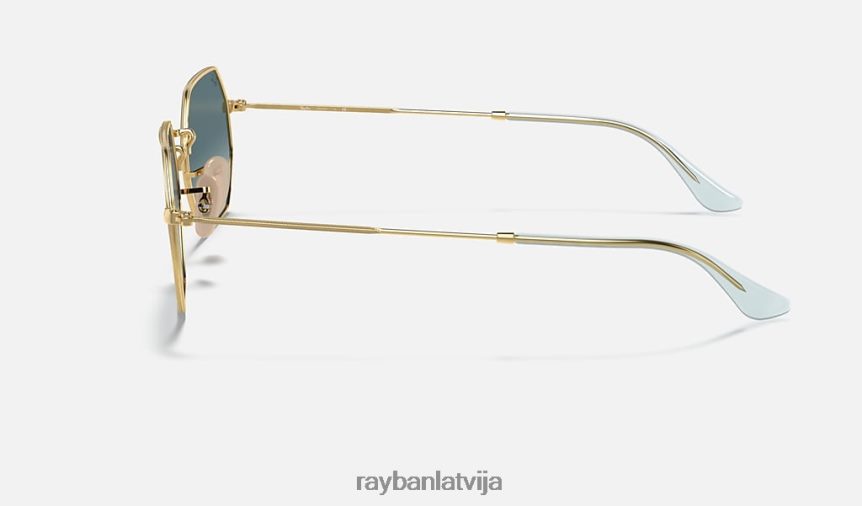 astoņstūra klasika pulēts zelts/zils F0L86X881 vīriešiem Ray-Ban saulesbrilles