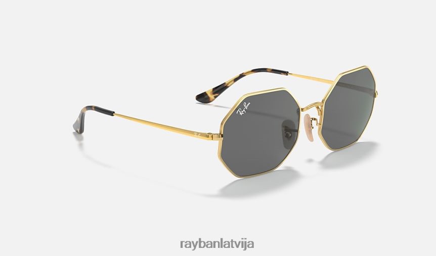 astoņstūris 1972. gads pulēts zelts/tumši pelēks F0L86X733 vīriešiem Ray-Ban saulesbrilles