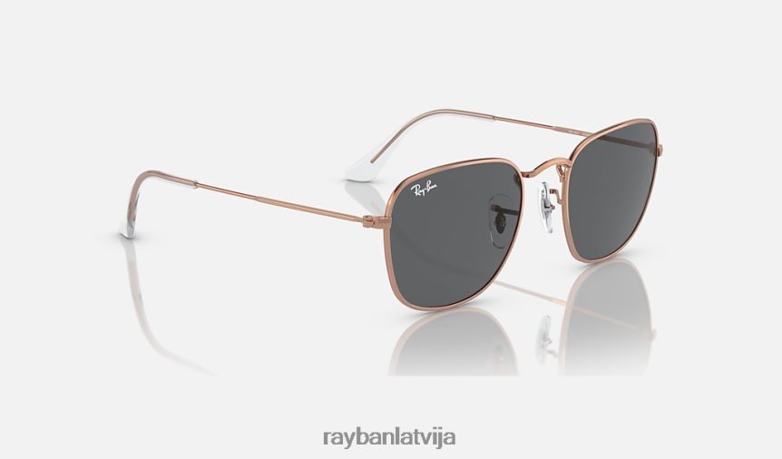 atklāts pulēts rozā zelts/tumši pelēks F0L86X255 vīriešiem Ray-Ban saulesbrilles