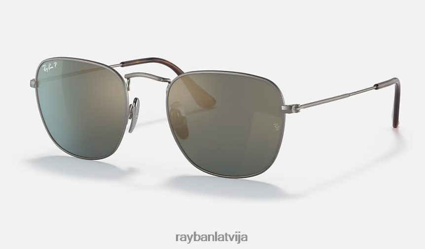 atklāts titāns pulēts gunmetāls/zils F0L86X559 vīriešiem Ray-Ban saulesbrilles