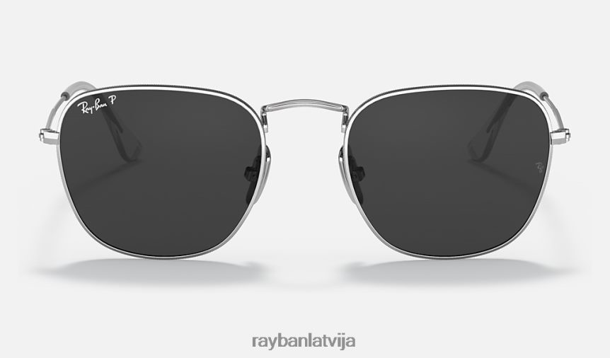 atklāts titāns pulēts sudrabs/melns F0L86X555 vīriešiem Ray-Ban saulesbrilles