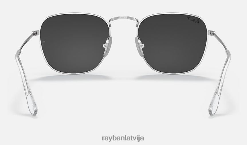atklāts titāns pulēts sudrabs/melns F0L86X555 vīriešiem Ray-Ban saulesbrilles